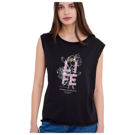 Funky Buddha Γυναικεία κοντομάνικη μπλούζα